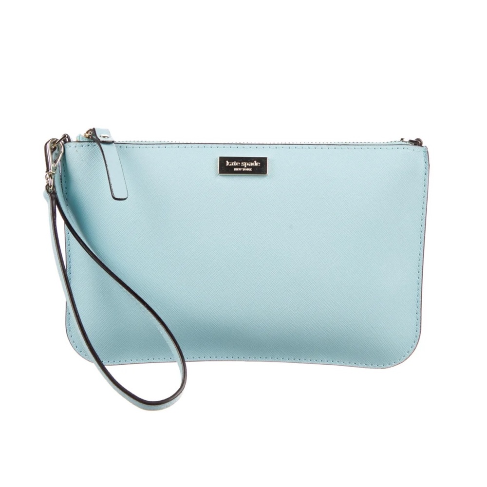 Kate Spade ♠️ NWOT Light Blue Saffiano Leather Convertible Clutch Wristlet